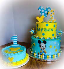 You Have To See Disney Babies Mickey Mouse Cake By Lorimcclaflin Baby Mickey Mouse Cake Mickey Mouse Cake Mickey Mouse Birthday Cake