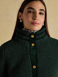 Fleur Emerald Green Fleece Jacket