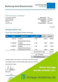 Ja, die bewerbungsvorlagen sind wirklich kostenlos und es gibt auch keine versteckten kosten. Rechnung Ohne Steuernummer Muster Kostenloser Download