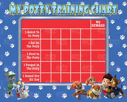 Printable Paw Patrol Potty Training Chart Free Punch Cards