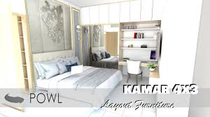 Kamar tidur adalah ruangan yang berguna sebagai tempat beristirahat. Desain Kamar Tidur Ukuran 4x3 Meter Dengan Penataan Furniture Youtube