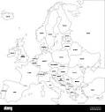 Europe map countries Black and White Stock Photos & Images - Alamy