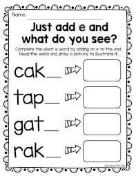 Working With Silent E Kindergarten Worksheets 2nd Grade Reading Passages Writing Sentences Worksheets