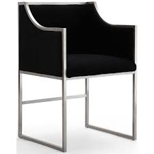 Atara Dining Chair Black Silver Black Velvet Chair Upholstered Dining Chairs Accent Chairs For Living Room