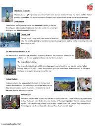 New York City Interactive Worksheet New York City New York York
