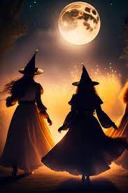 Lexica - Witches gathering in moonlight to dance provocatively