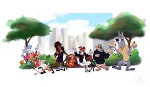 Well look no further than the female leads: 39081 Safe Artist Ehh123 Artist Itsbetsy Dodger Oliver Company Rita Oliver Company Canine Cat Dog Feline Mammal Anthro Disney Oliver Company Einstein Oliver Company Female Francis Oliver Company
