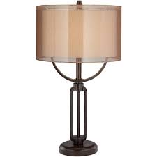 Simply place a candle in the lantern and the patented lamp creates the ambiance of a burning candle and melts the candle from the top down releasing the candles fragrance within minutes. Franklin Iron Works Modern Industrial Table Lamp Oil Rubbed Bronze Metal Sheer Double Shade For Living Room Family Bedroom Bedside Target