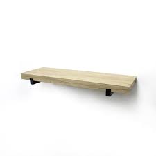 I have used several styles/brands of floating shelf brackets but these are the simplest and most economical to date. Allen Roth Natural 24 In L X 7 8 In D Wood Bracket Shelf In The Wall Mounted Shelving Department At Lowes Com