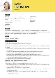Professionally designed english teacher cv examples click on the images below to see the full pdf version. 19 Esl Teacher Resume Examples Writing Guide 2020