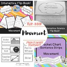 Movement Interactive Science Flip Book And Pocket Chart Sentence Builder Bundle Interactive Science Flip Book Pocket Chart
