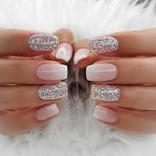 However, not everyone wants to rock super long talons. Short French Tip Acrylic Nails With Glitter Nail And Manicure Trends