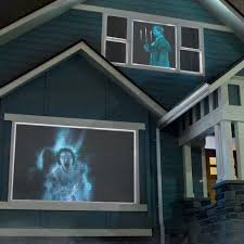 Use Your Tv Monitor Or Projector To Display Atmosfx Digital Decorations And Turn Any Env Outdoor Halloween Witch Halloween Curtains Halloween Projector Videos