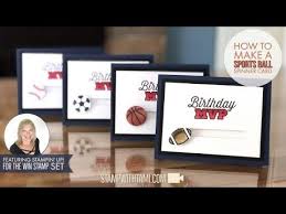 Next, fold 1 of the strips in half lengthwise, then fold the lower left corner toward the opposite edge. How To Make A Sports Spinner Card Using The Stampin Up For The Win Stamp Set Youtube