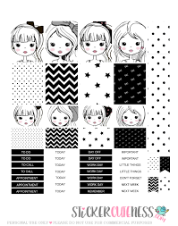 Free Printable Cute Girl Planner Stickers From Stickercuteness Happy Planner Stickers Free Planner Stickers Printable Planner Stickers