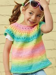 Pattern comes in five sizes, goes up to age 10 … i may have to size up this little number for me! Free Knitting Pattern For Girl Time Tunic Child S Pullover Sweater With Lace Yoke Become Knitting Girls Knitting Patterns Free Sweater Knitting Patterns Free
