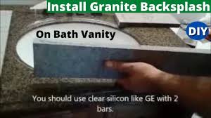 Installing a subway tile kitchen backsplash is one of the easiest places to start, so here's how ever wondered if you could diy your own a kitchen backsplash? Step By Step How To Install Granite Backsplash And Sidesplash On Bath Vanity Youtube