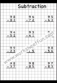 2 digit subtraction without regrouping. Subtraction No Regrouping Free Printable Worksheets Worksheetfun