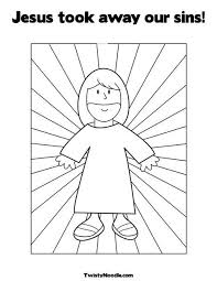 Jesus Took Away Our Sins Coloring Page Jesus Coloring Pages Bible Coloring Pages Bible Coloring