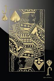 Playing Cards Digital Art Jack Of Spades In Gold Over Black By Serge Averbukh Jack Of Spades Gold Playing Cards Art Deco Posters