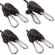 Amazon Com Viparspectra 2 Pair Of 1 8 Inch Heavy Duty Adjustable Grow Light Ratchet Rope Hanger Yoyo For Grow Light Fixtures Gardening 150lb Capacity Garden Outdoor
