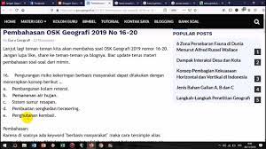 Maybe you would like to learn more about one of these? Pembahasan Osk Geografi 2019 No 16 20 Youtube