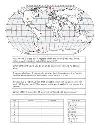 A globe is more accurate than a flat map 1. Longitude And Latitude Printable Worksheet Latitude And Cute766