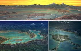 According to legend, the mexica founded tenochtitlan after leaving their homeland of aztlan at the direction of their god, huitzilopochtli.huitzilopochtli directed them to build where they saw an eagle perched on a cactus, eating a snake. Aztec Empire On Twitter Two Images That Overlay Tenochtitlan And Present Day Mexico City By Tomas J Filsinger