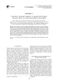 Domestic violence collection of laws available from apwld 2003: Pdf Violence Against Women A Neglected Public Health Issue In Less Developed Countries