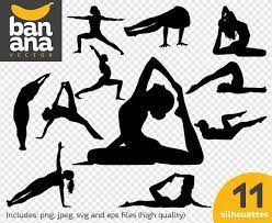 Sale Yoga 1 Silhouettes Png Jpg Svg Eps Files High Resolution Etsy Silhouette Png Silhouette Yoga 1
