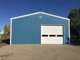 Jim S Garage Cleary Buildings Blue Siding Building