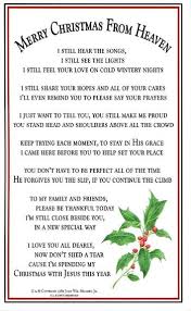 I Have An Angel Section In My House At Christmas With Some Of My Nana S Angels Along With Her Merry Christmas In Heaven Christmas In Heaven Poem Heaven Poems