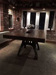 Bespoke Industrial Dining Table 19th Century Cast Iron Harrison Mcgregor Co Machine Base 2m X 1m Characterf Dining Table Industrial Dining Table Table 19
