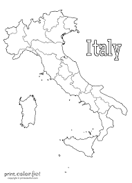 If you are looking for the blank map of italy template to draw a complete and accurate map, then we are going to provide you with italy or officially the italian republic is a country which is located in the southcentral part of the european continent and some part of it is spread into the western side as well. Map Of Italy Print Color Fun Free Printables Coloring Pages Crafts Puzzles Cards To Print Italy For Kids Italy Map Learning Italian
