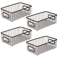 24 smart storage ideas to make the most of a small bathroom. Mdesign Metal Bathroom Storage Organizer Basket Bin 4 Pack Target