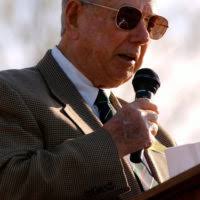 US Air Force (USAF) Colonel (COL) Stephen J. Miller, the 1ST Fighter Wing  (FW) Commander, delivers a speech during the "Operation Hope-Lighting the  Way Home" ceremony held at GosnoldsHope Park, Virginia -