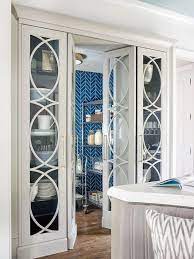 John has found an extraordinary way to bring color, texture and individual personality to panties and cabinet doors. Glass Mullion Pantry Double Doors Flanked By Glass China Cabinets