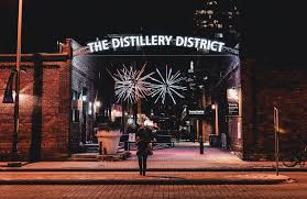 Cobblestone streets and preserved brick architecture in the Distillery District