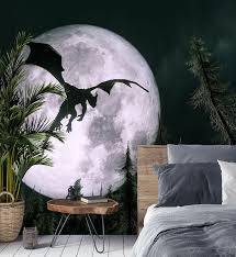 Black silhouette of gothic statue of gargoyle on wall. The Art To Gothic Decor In The Modern Home Wallsauce Uk