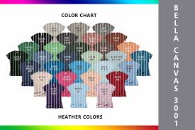 bella canvas 3001 color chart