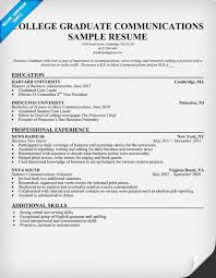 college graduate new resume