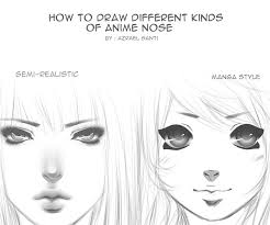 Different Kinds Of Anime Nose By Azrael Santi Nose Drawing Anime Nose Anime Art Tutorial