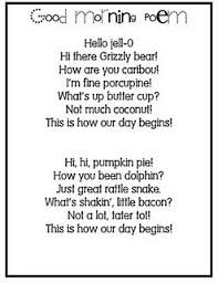 Great Greetings Good Morning Poems Preschool Circle Time Morning Poem
