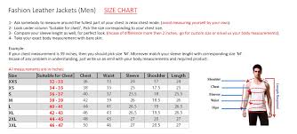 36 efficient jacket size chart for men