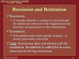 However, any contract can be. What Is A Rescission