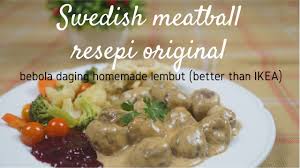 ½ kg daging garam secukup rasa serbuk kunyit minyak untuk menggoreng. 5 Swedish Meatball Resepi Original Bebola Daging Homemade Youtube