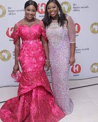 Mercy Johnson Dazzles In Floor Length Wine Gown Emebellished With Rhinestones African Fashion Dresses Nigerian Lace Styles Dress Latest African Fashion Dresses