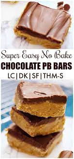 Low Carb Chocolate Peanut Butter Bars Easy No Bake Recipe Recipe Low Carb Chocolate Peanut Butter Chocolate Bars Low Carb Sweets
