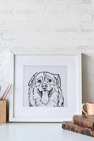 Australian Shepherd Line Drawing Art Van Isle Dog Art Toy Australian Shepherd Dog Line Drawing Dog Art