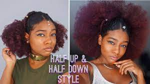 Natural Black Summer Hairstyles Slick Back Half Up Half Down Festival Style The Mane Choice Hot Hair Styles Medium Natural Hair Styles Natural Hair Styles